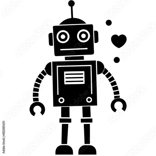 funny robot asks for attention