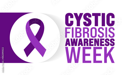Cystic Fibrosis Awareness Week is observed every year in August. Holiday concept. Template for background, banner, card, poster, placard, design template with unique shapes with standard color.