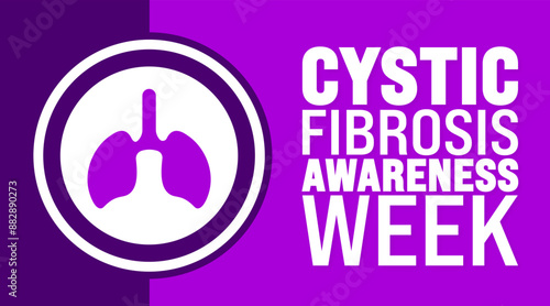 Cystic Fibrosis Awareness Week is observed every year in August. Holiday concept. Template for background, banner, card, poster, placard, design template with unique shapes with standard color.