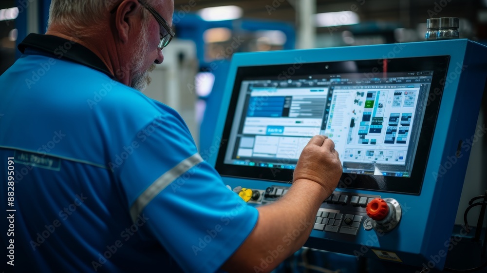 Hand operating cnc machine control panel for precise data input and advanced control Hand operating cnc machine control panel for precise data input and advanced control
