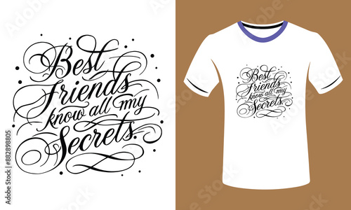 A stunning calligraphy T-shirt design featuring the phrase 