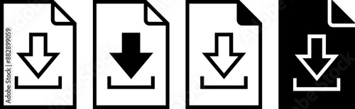 file download document icons set.