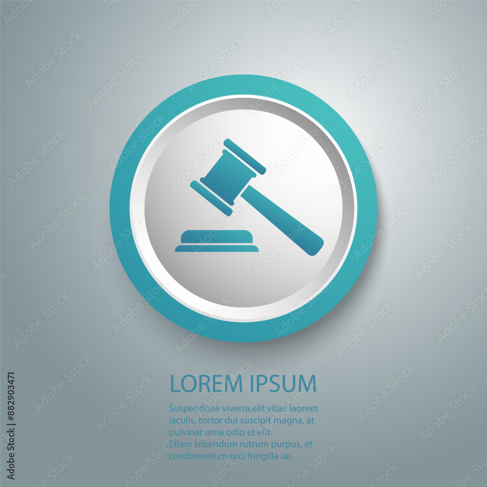 Judgement Justice icon in trendy flat style. Vector Illustration Judgement Justice icon in trendy flat style. Vector Illustration