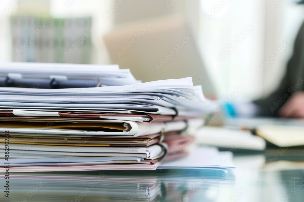 A professional stack of business documents under scrutiny, with a focus on meticulous examination and analysis in a corporate setting. A professional stack of business documents under scrutiny, with a focus on meticulous examination and analysis in a corporate setting.