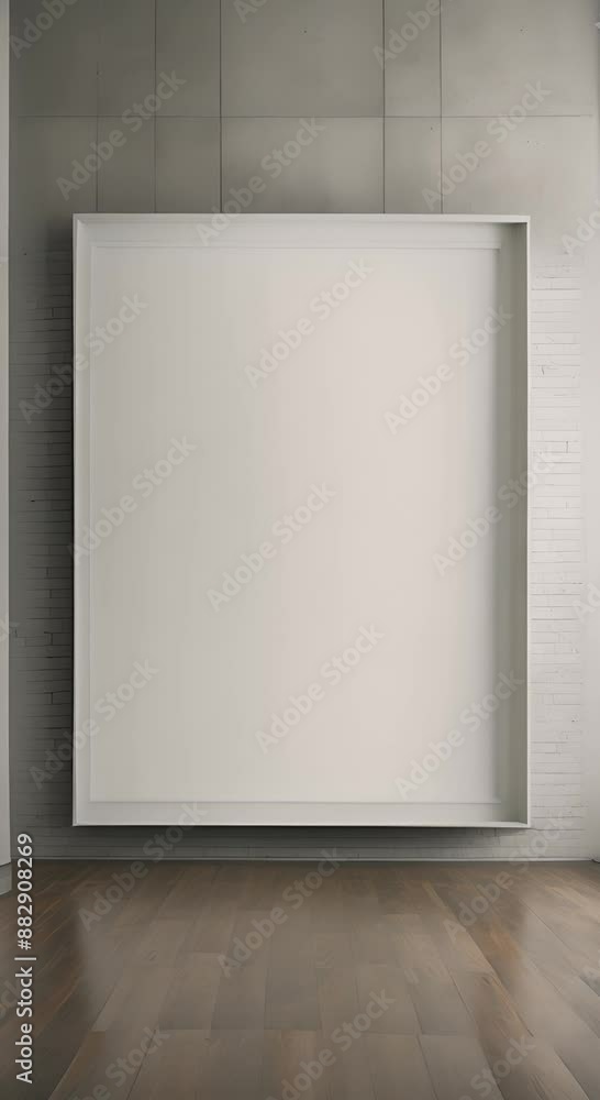 A large white sign is standing in a dark room The sign is empty and has no writing on it The room is dimly lit giving it a somber and quiet atmosphere 4k animation A large white sign is standing in a dark room The sign is empty and has no writing on it The room is dimly lit giving it a somber and quiet atmosphere 4k animation