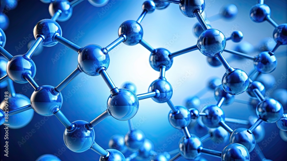Blue molecule structure , molecule, blue, structure,, science, chemistry, technology, abstract, biology, research Blue molecule structure , molecule, blue, structure,, science, chemistry, technology, abstract, biology, research