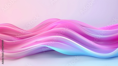 A pink and blue wave with a purple background