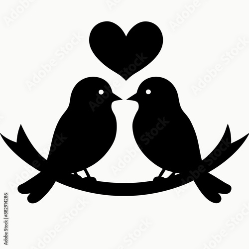 two birds on a branch