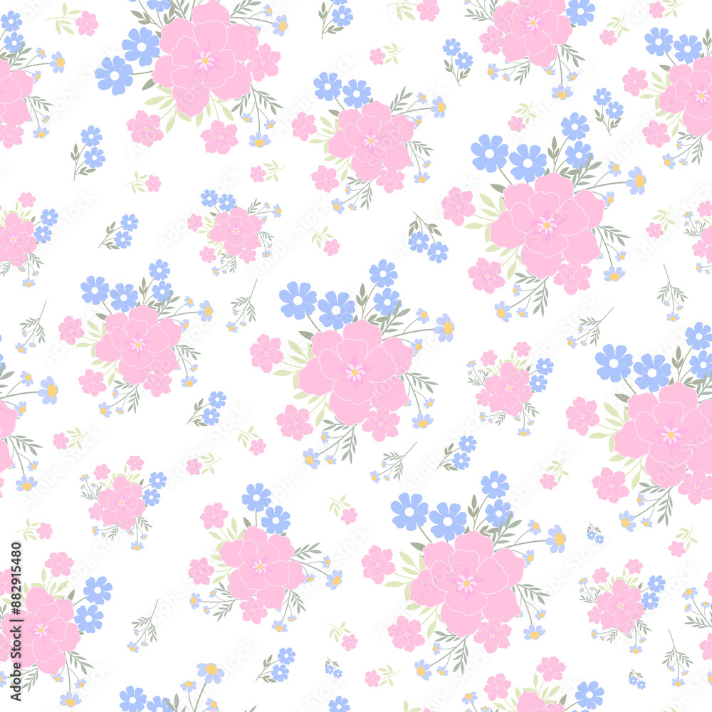 coquette seamless pink flowers pattern. Delicate petals and vibrant blossoms create an artistic and vintage botanical illustration. Perfect for wallpaper, fabric, wrapping paper and more. coquette seamless pink flowers pattern. Delicate petals and vibrant blossoms create an artistic and vintage botanical illustration. Perfect for wallpaper, fabric, wrapping paper and more.