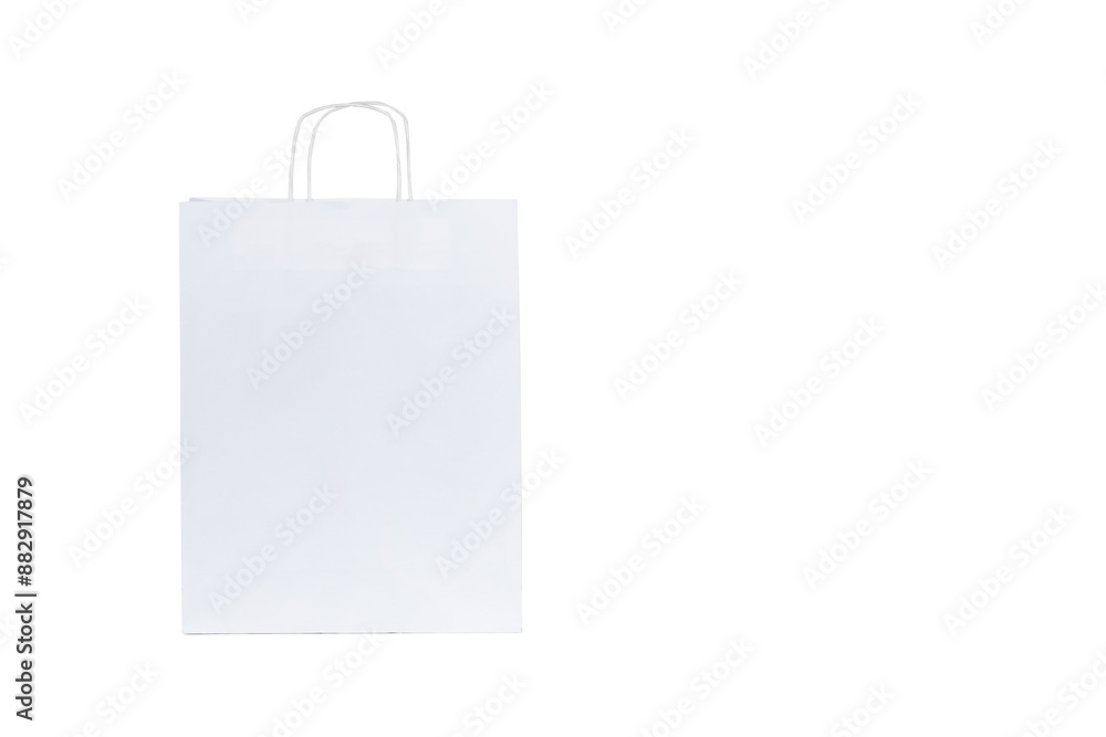 Clean and Simple: A White Paper Bag with Handles Clean and Simple: A White Paper Bag with Handles