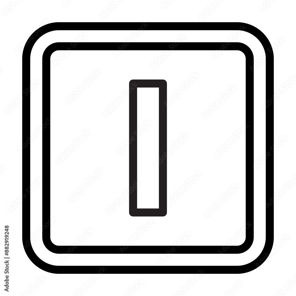 I Capital Alphabet Vector Line Icon Design I Capital Alphabet Vector Line Icon Design