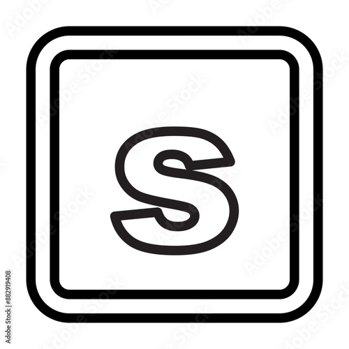 s Small Alphabet Vector Line Icon Design