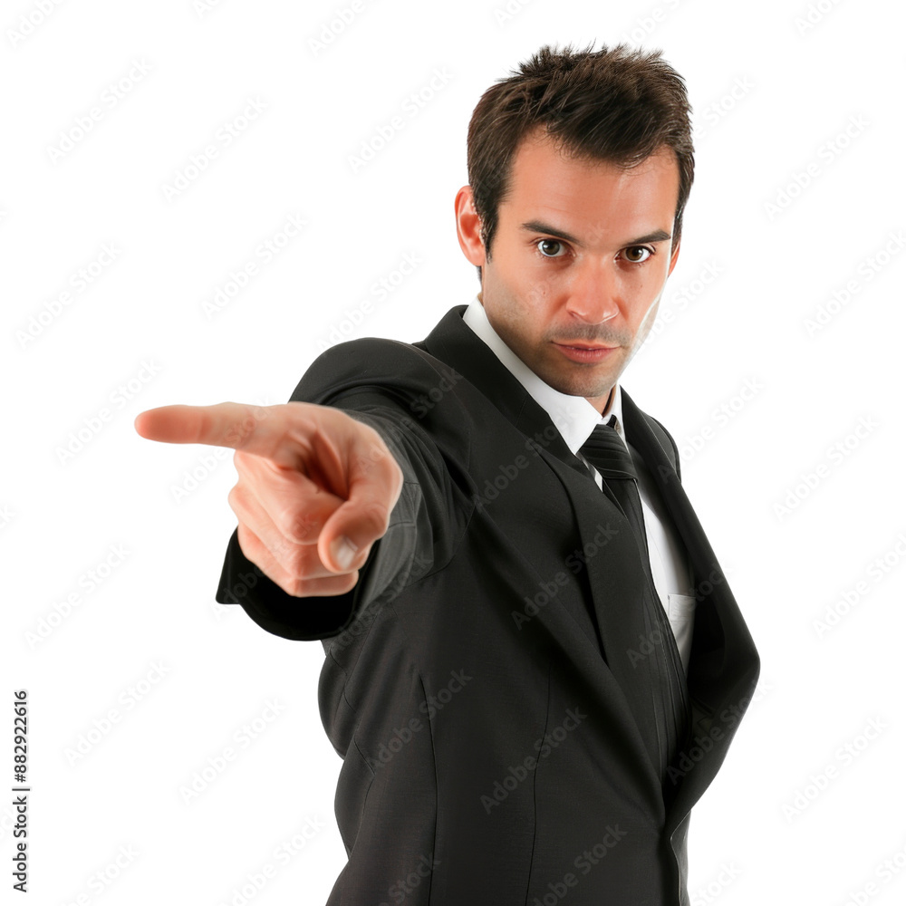 Confident Businessman Pointing Forward Confident Businessman Pointing Forward