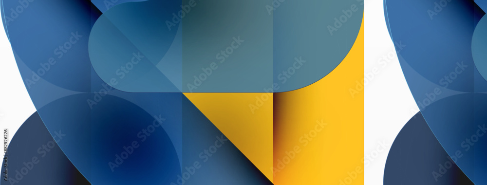 Circles and round shapes geometric minimal background. Transparent geometric shapes composition for wallpaper, banner, background or landing Circles and round shapes geometric minimal background. Transparent geometric shapes composition for wallpaper, banner, background or landing