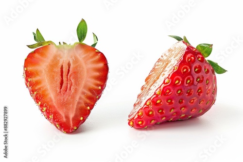 Chandler Strawberries isolated on white background photo