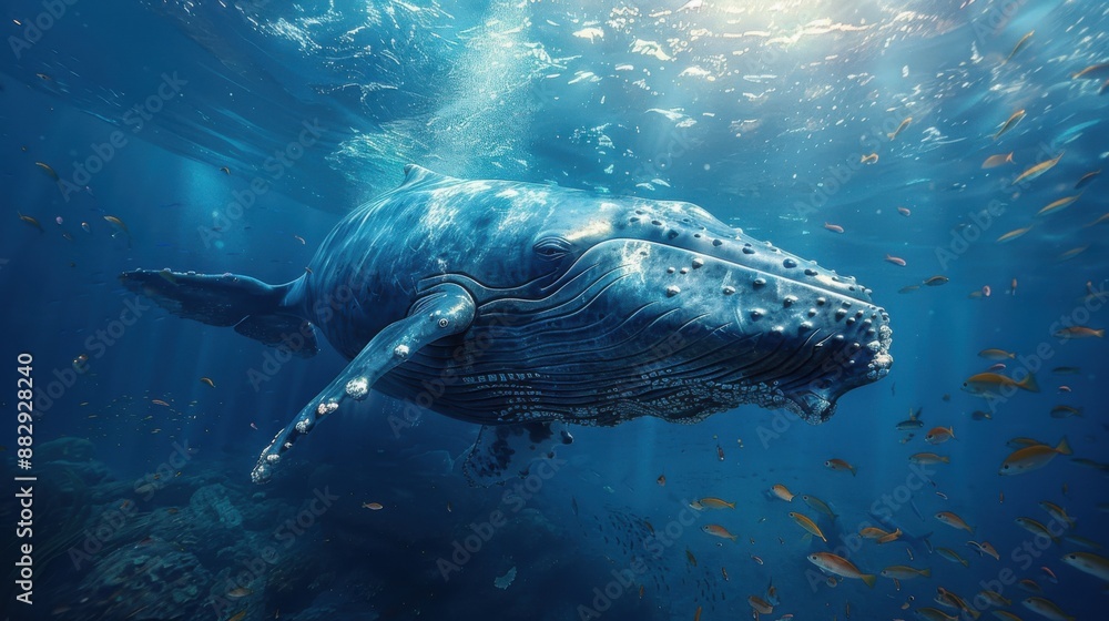 Naklejka premium Whale