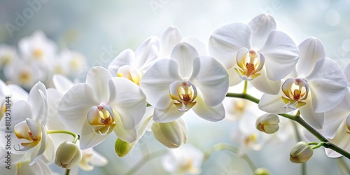 Close-up of white orchid flowers, orchid, white, flower, plant, nature, close-up, bloom, petal, beauty, tropical, exotic, botany