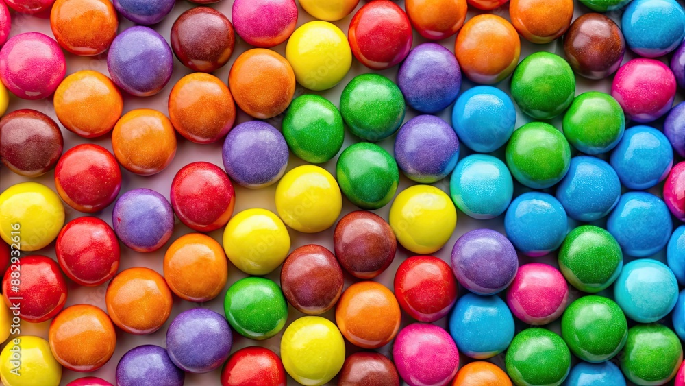 Colorful candy background with detailed round caramels in rainbow color palette, candy, colorful, background, flat-lay Colorful candy background with detailed round caramels in rainbow color palette, candy, colorful, background, flat-lay
