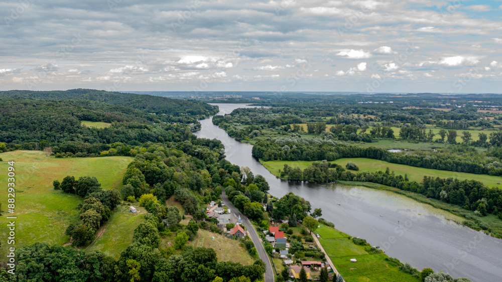 Der Fluss Alte Oder bei Liepe im Brandenburger Land Der Fluss Alte Oder bei Liepe im Brandenburger Land