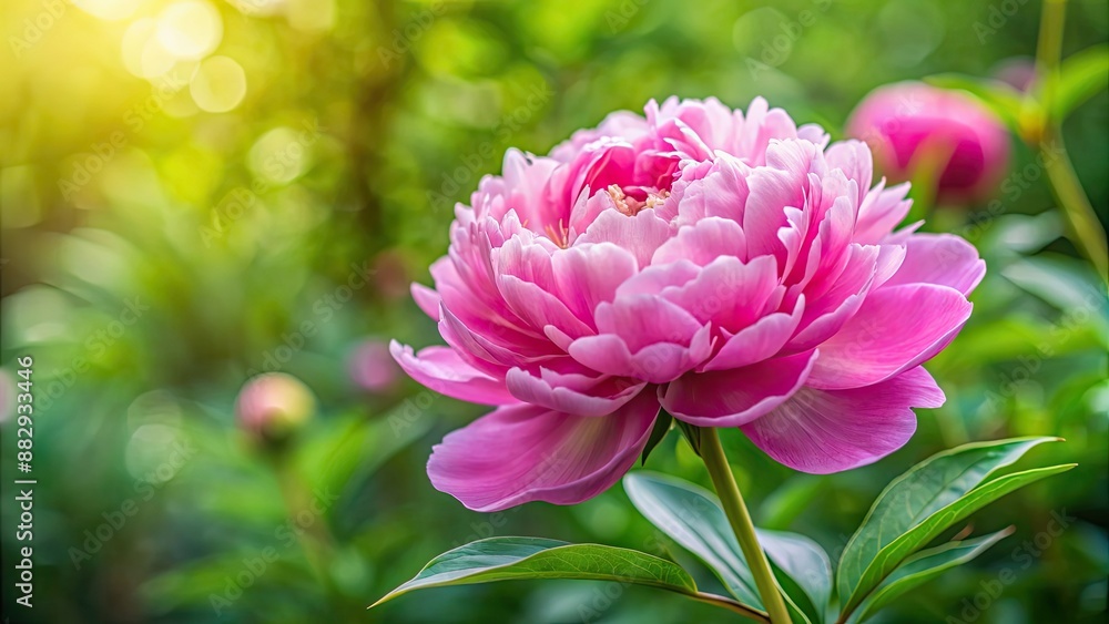 Blossoming pink peony flower in full bloom, pink, peony, flower, blooming, vibrant, colorful, garden, floral, nature, plant Blossoming pink peony flower in full bloom, pink, peony, flower, blooming, vibrant, colorful, garden, floral, nature, plant