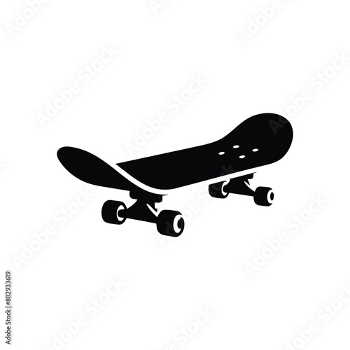 Vector Illustration of a Classic Skateboard with Wheels - Perfect for Sports Graphics, Skateboarding Logos, and Merchandise Designs