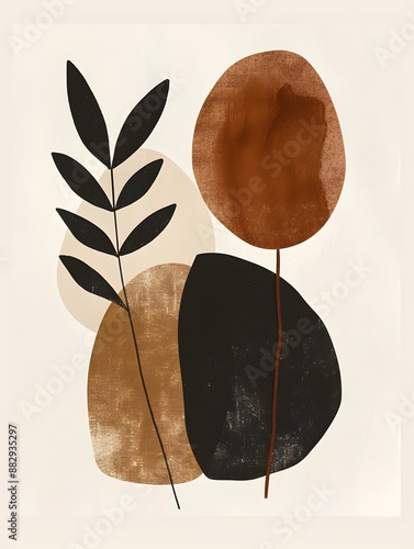 Creative minimalist designs for corporate wall decor. Modern aesthetic illustrations. Bohemian style Collection of contemporary artistic Design for wall decoration, postcard, poster, brochure