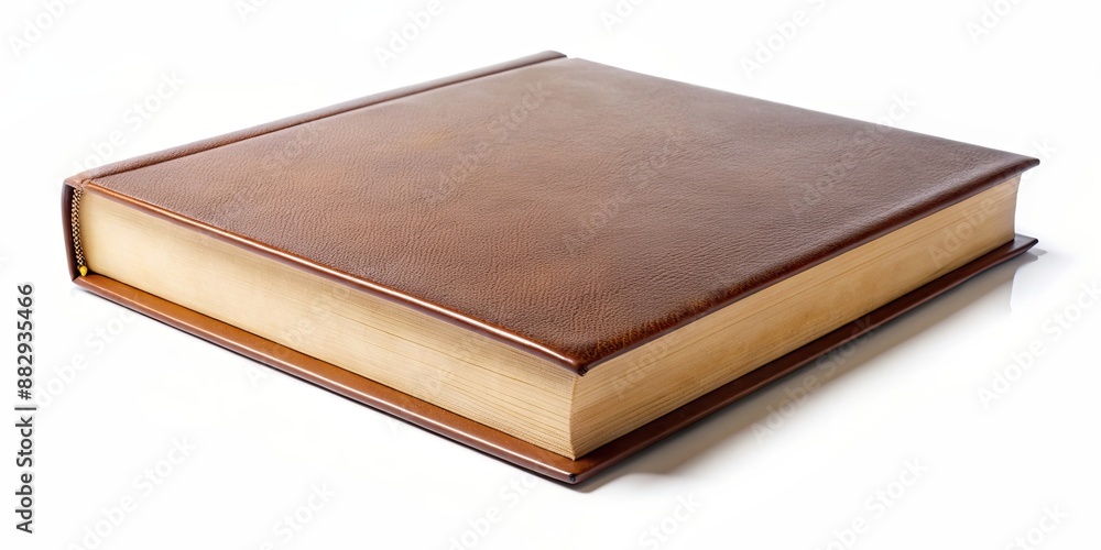 Closed brown big book with hardcover isolated on white background, book, brown, closed, big, hardcover, isolated Closed brown big book with hardcover isolated on white background, book, brown, closed, big, hardcover, isolated