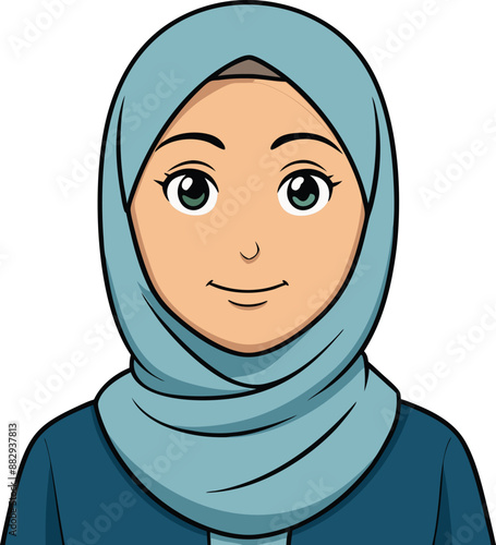 A Professional Muslim girl in hijab 