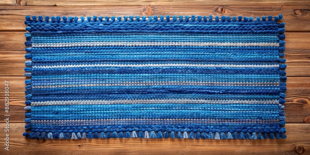 Blue handmade Cotton rag rug, traditional carpet on wooden background, blue, handmade, cotton, rag rug, traditional, carpet Blue handmade Cotton rag rug, traditional carpet on wooden background, blue, handmade, cotton, rag rug, traditional, carpet