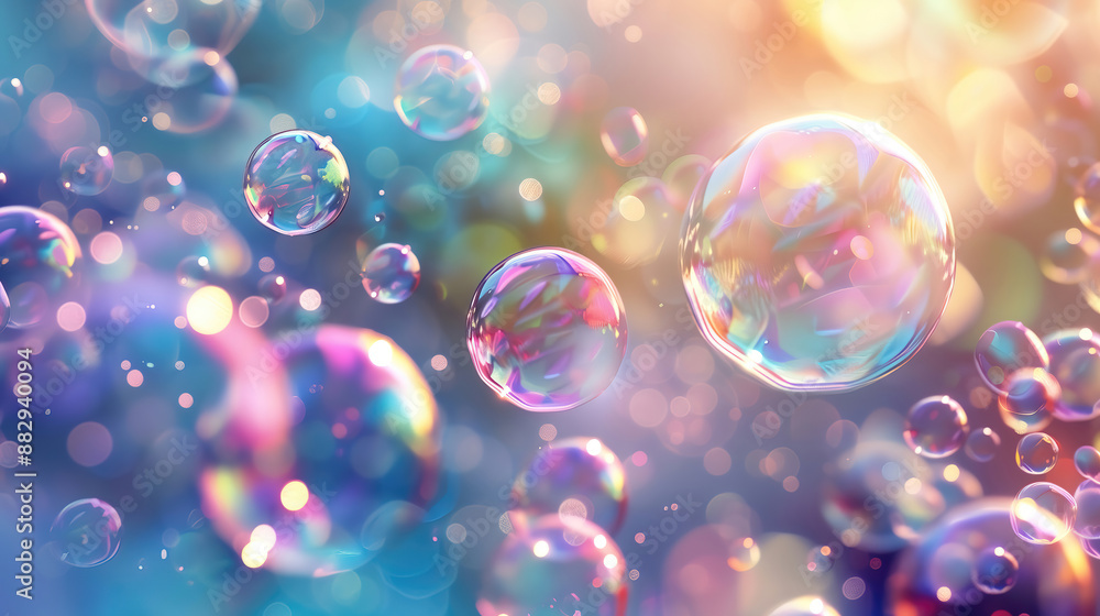 Soap bubbles abstract light illumination, abstract background Soap bubbles abstract light illumination, abstract background