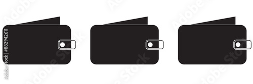 Wallet icon set vector. wallet sign and symbol