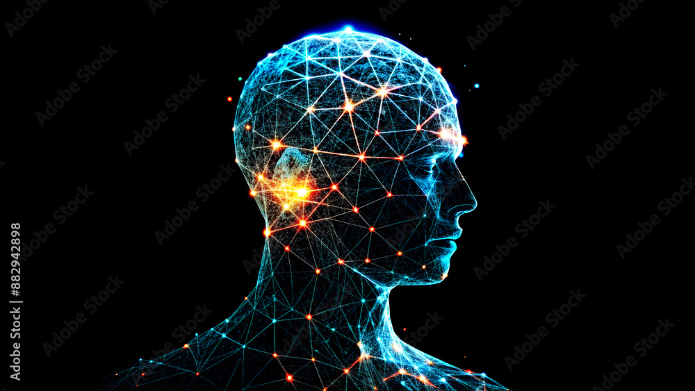 Obraz premium Futuristic Neural Network Concept Illustration