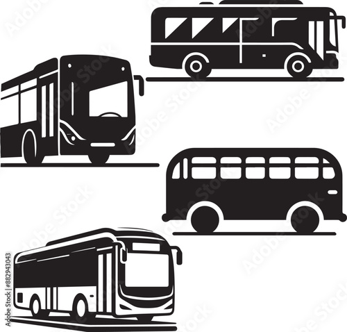  bus silhouette, bus vector, bus icon