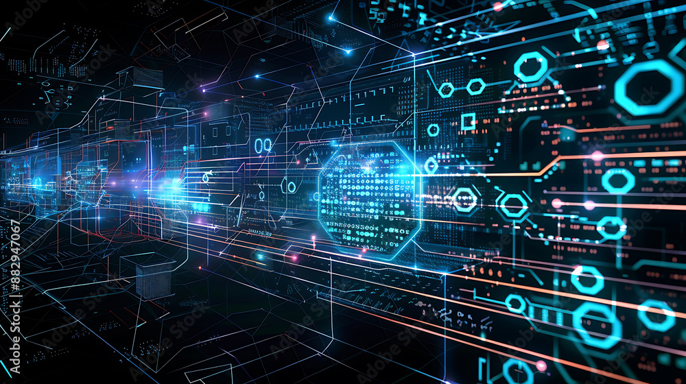 Fototapeta premium technology background