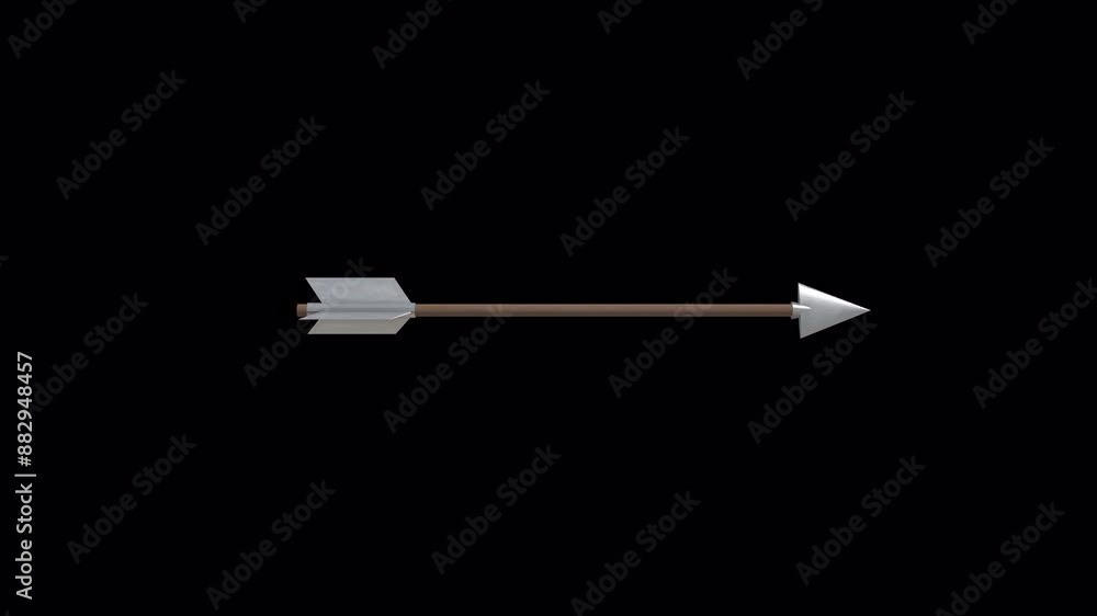 3D Arrow Rotating and Moving from Left to Right. Transparent Background. 4K 3D Arrow Rotating and Moving from Left to Right. Transparent Background. 4K