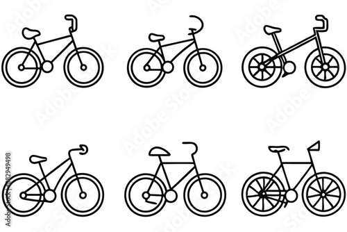 Bicycle line art imaginative visual expression