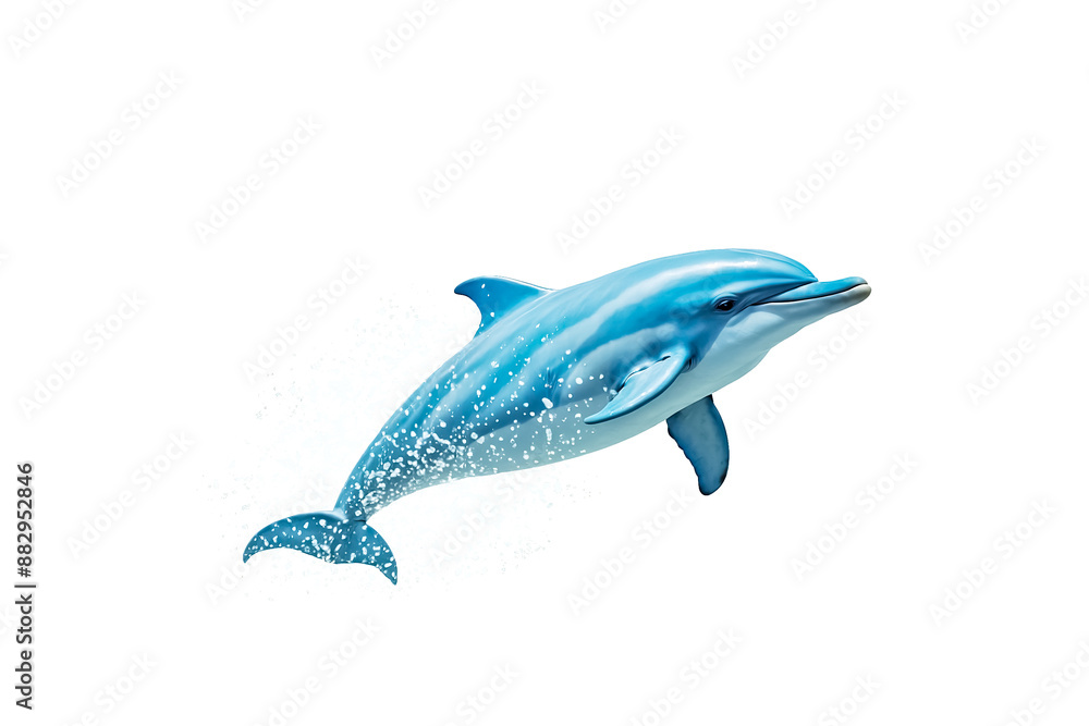 Dolphin leaping from water with splashes Dolphin leaping from water with splashes