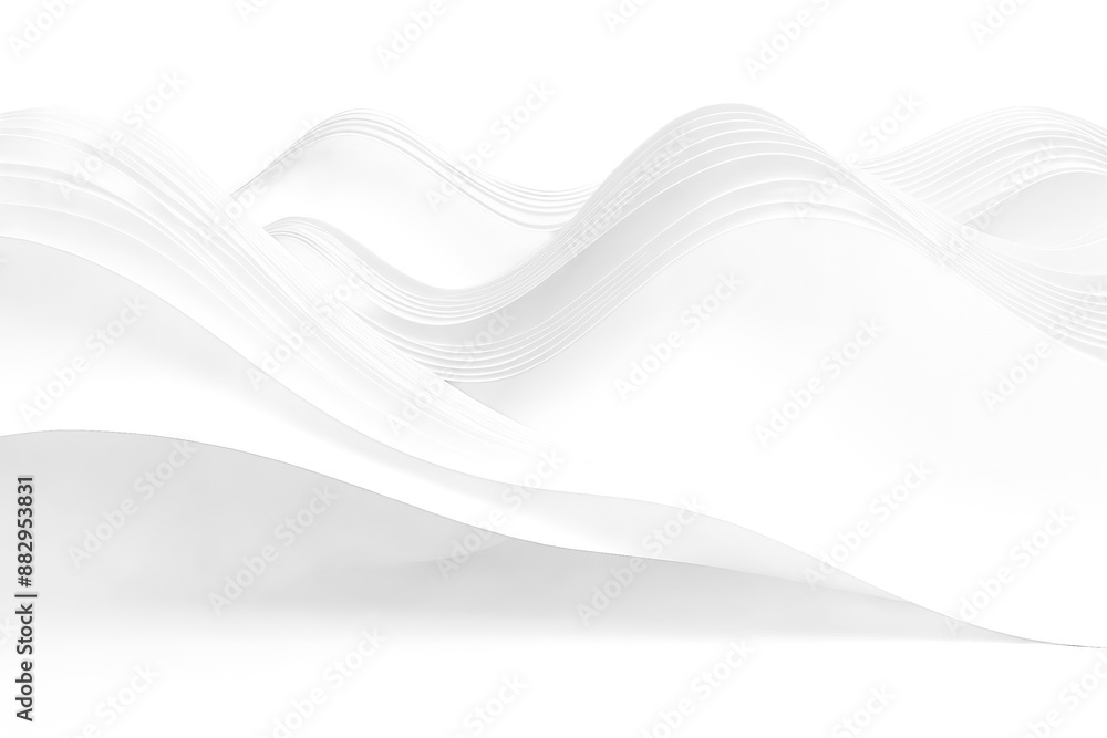 Obraz premium Abstract White Curved Lines Background