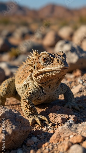 lizard on the stone