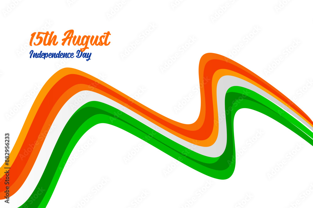 Flat design for 15 august indian independence day background Flat design for 15 august indian independence day background