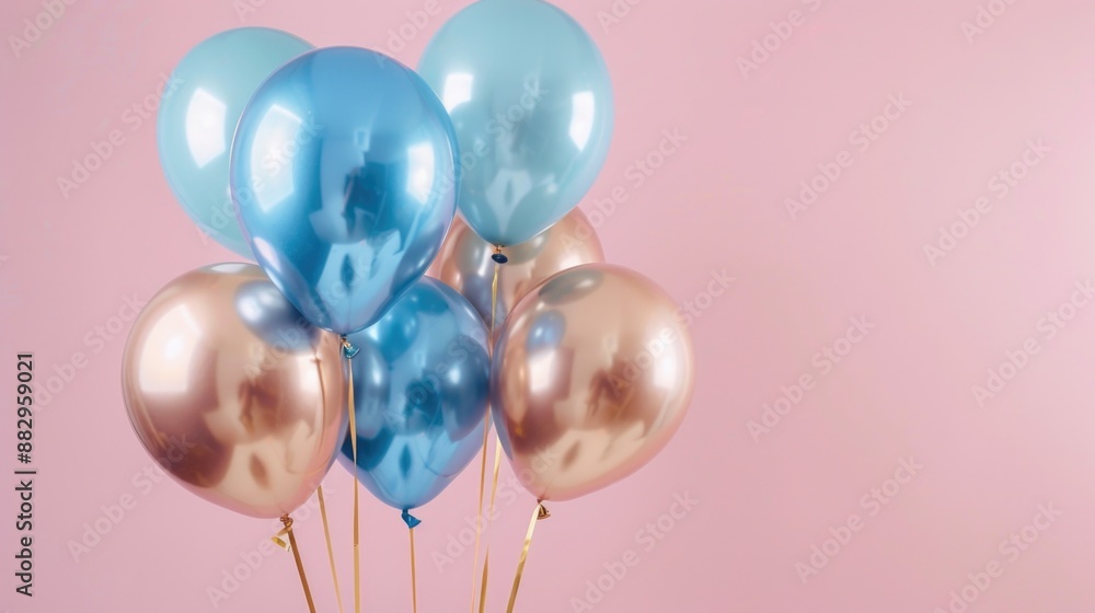 A bunch of colorful balloons tied to a stick, ready for celebration or decoration A bunch of colorful balloons tied to a stick, ready for celebration or decoration