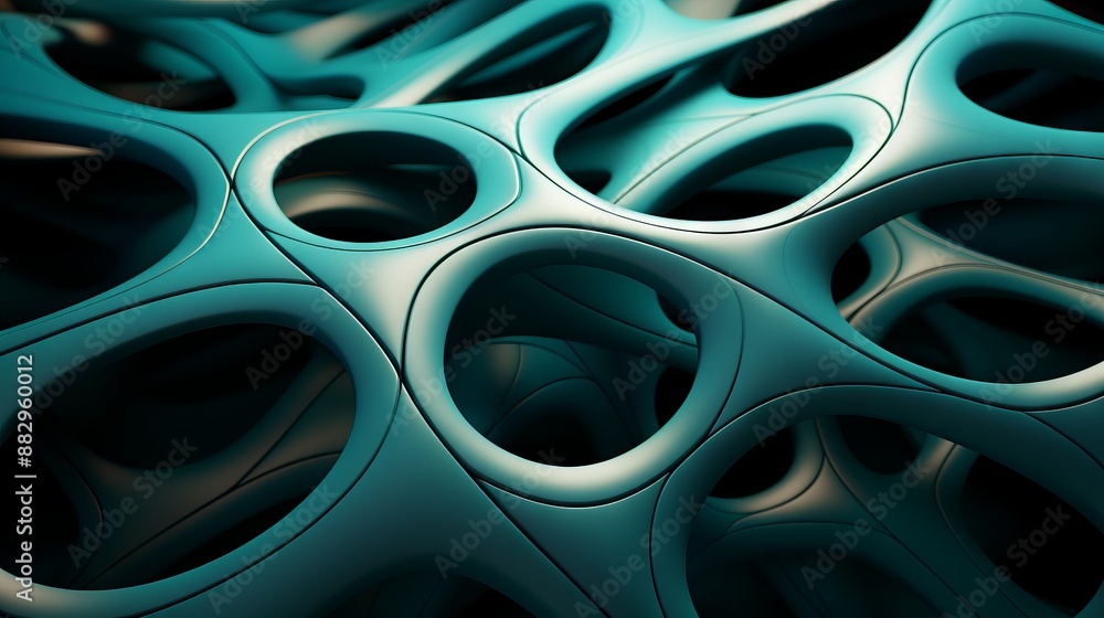 Сhaotic geometric composition. Background with circles. Reflective surface. Сhaotic geometric composition. Background with circles. Reflective surface.