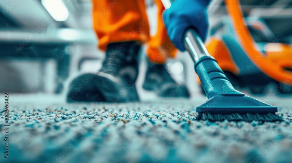 Professional Carpet Cleaning in Progress. Generative ai Professional Carpet Cleaning in Progress. Generative ai