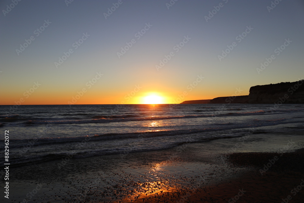 sunset on the beach