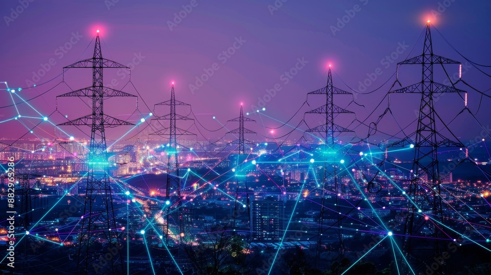 Graph illustrating cost savings from a city's smart grid system implementation Graph illustrating cost savings from a city's smart grid system implementation