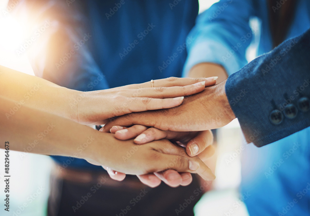 Group, business people and hands in stack for collaboration, support or diversity in workplace community. Staff, trust or teamwork at company office with commitment, together for goal with solidarity Group, business people and hands in stack for collaboration, support or diversity in workplace community. Staff, trust or teamwork at company office with commitment, together for goal with solidarity