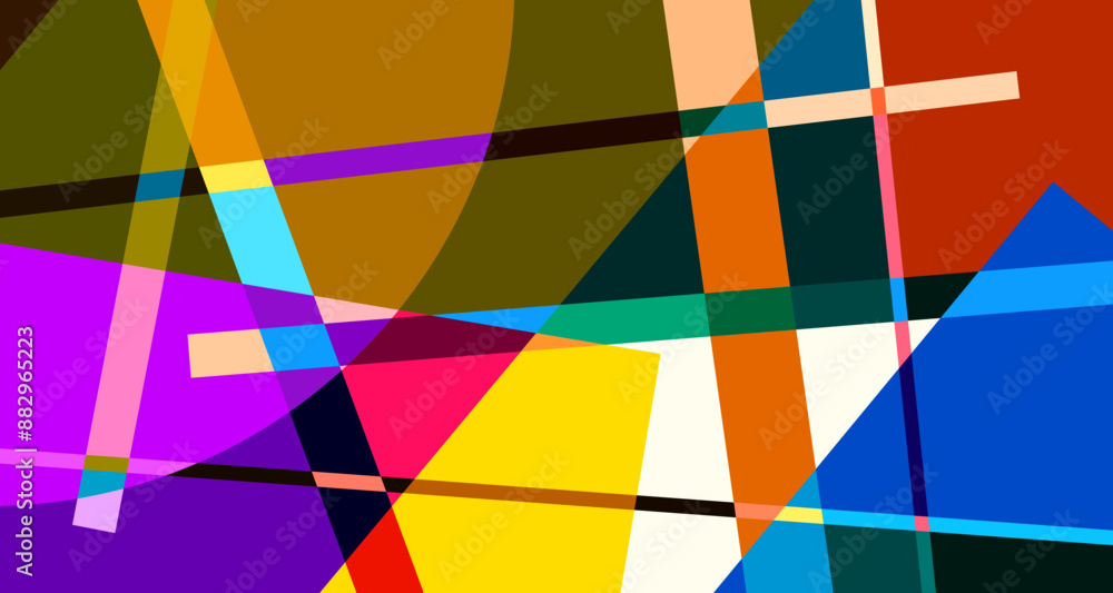 Fototapeta premium Abstract colorful geometric psychedelic background for summer