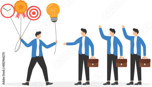 Delegate duties to employees, Inspire or provide motivation to subordinates so that the company has stable development and future growth, Leader provides the vision and business goals to the team.

