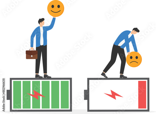 Dealing with fatigue and increasing employee freshness, Problems with stress levels and work pressure, Businesspeople are analyzing how to increase motivation or Enthusiasm for the team.
