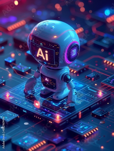 AI Robot Concept: Chat with GPT